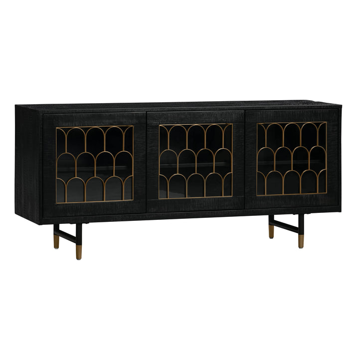 TOV Furniture Gatsby 66" Black Acacia Wood Buffet