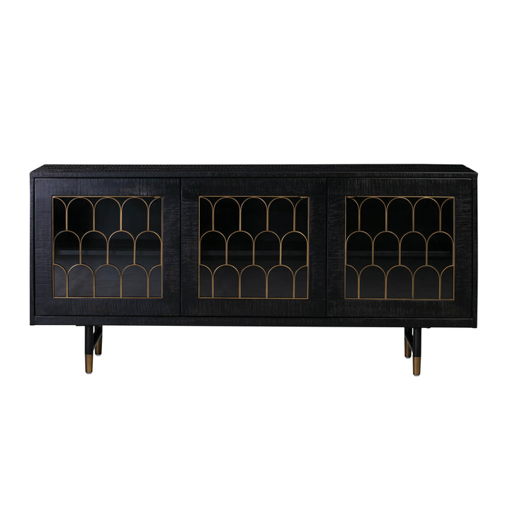 Gatsby 66" Black Acacia Wood Buffet