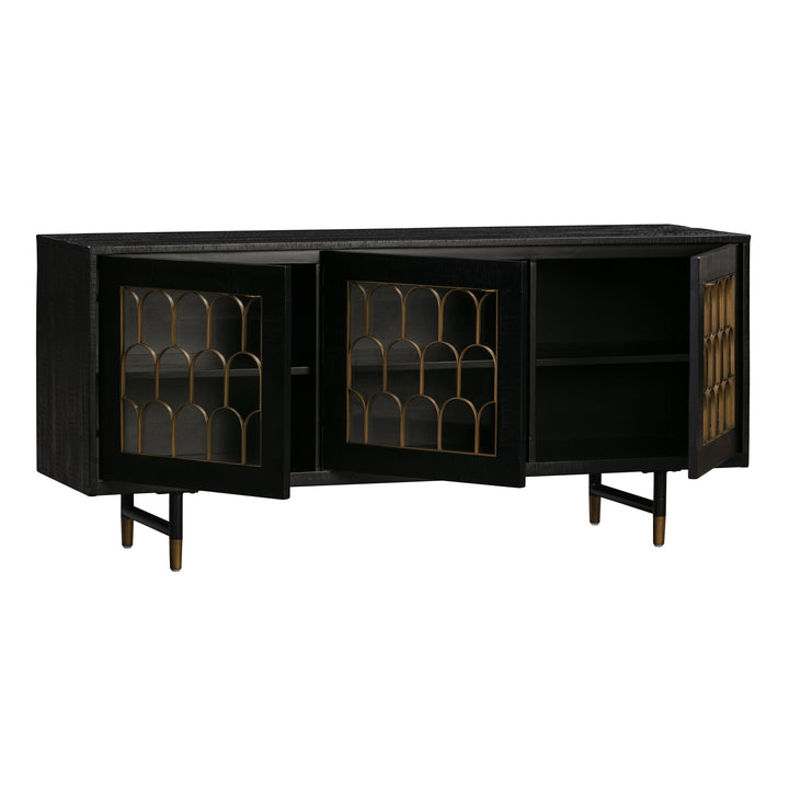 Gatsby 66" Black Acacia Wood Buffet