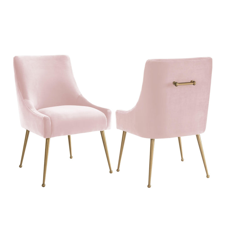 Beatrix Blush Performance Velvet Dining Chair