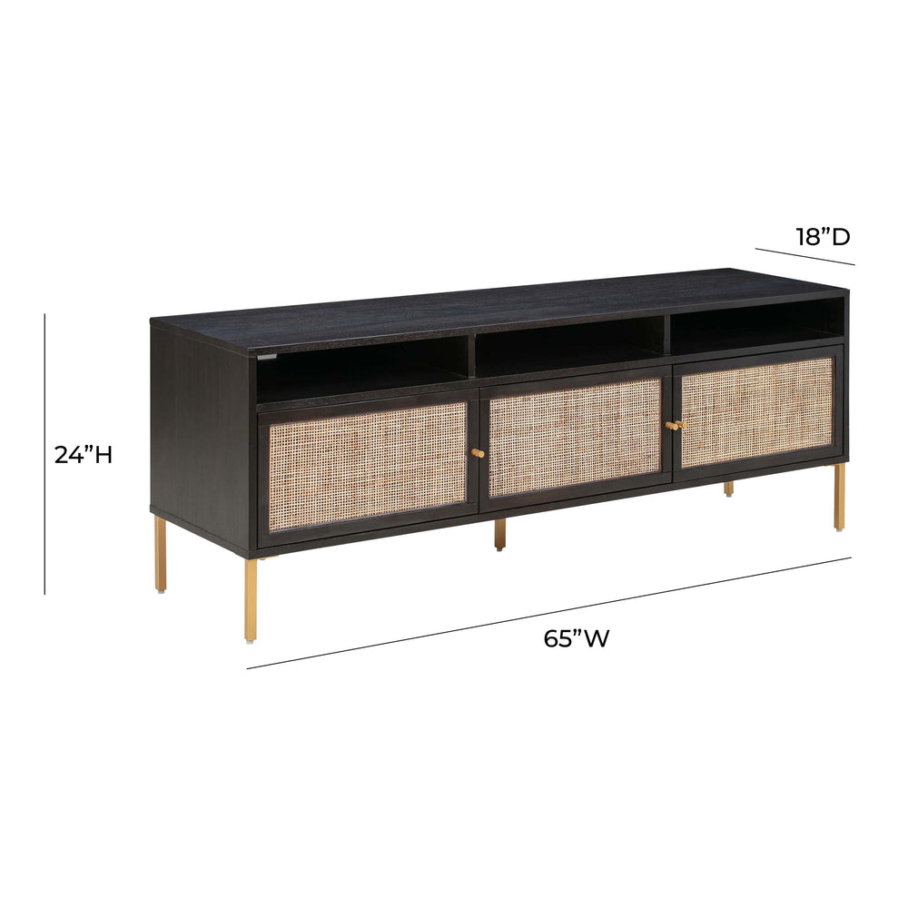 Sierra 65" Cane Media Console - Black