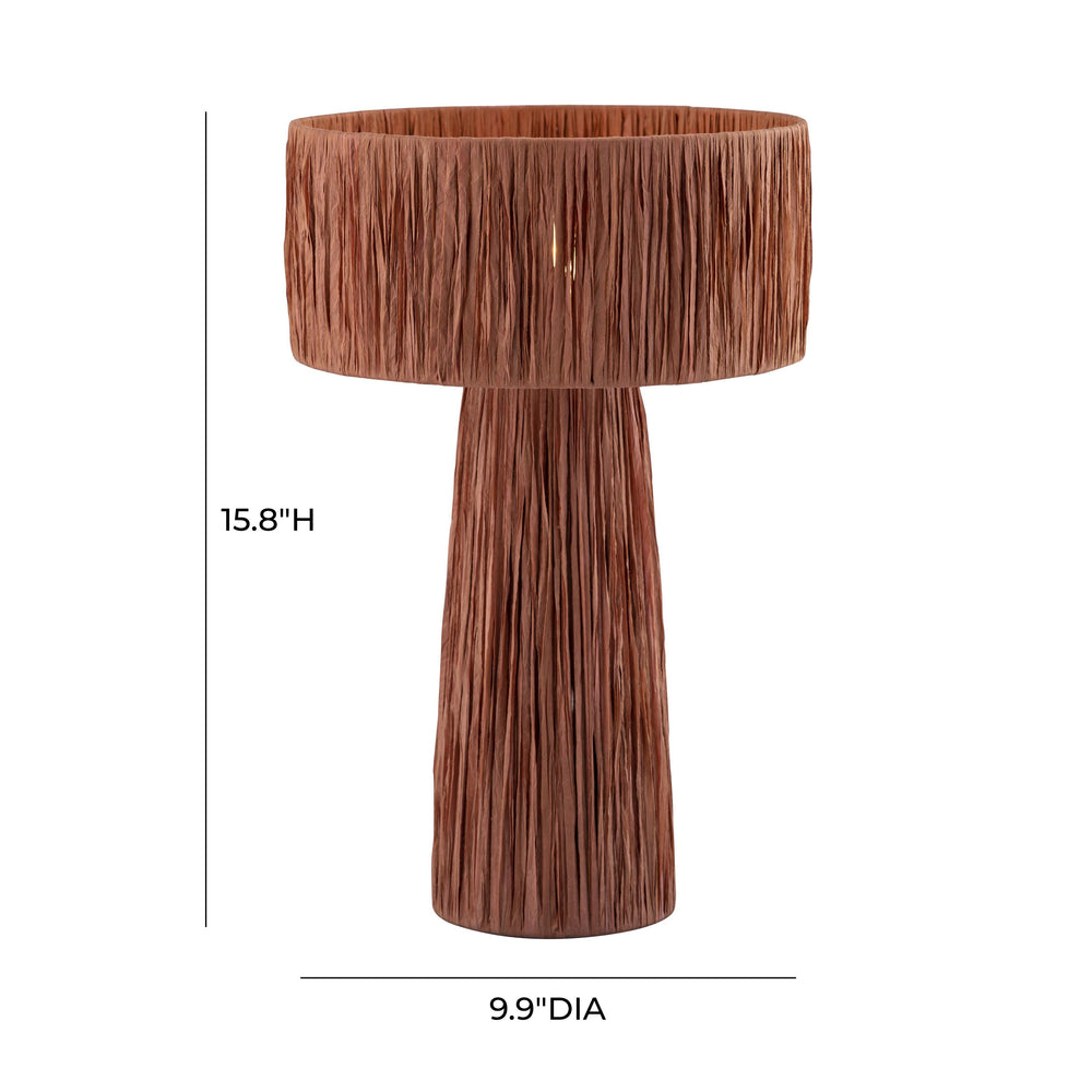 Shelby Brick Raffia Table Lamp