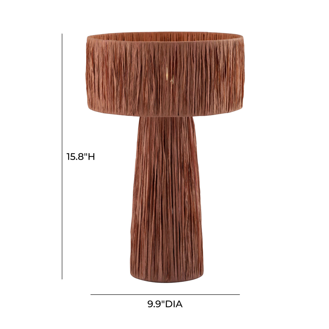 Shelby Brick Raffia Table Lamp