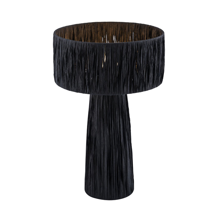 Shelby Black Raffia Table Lamp