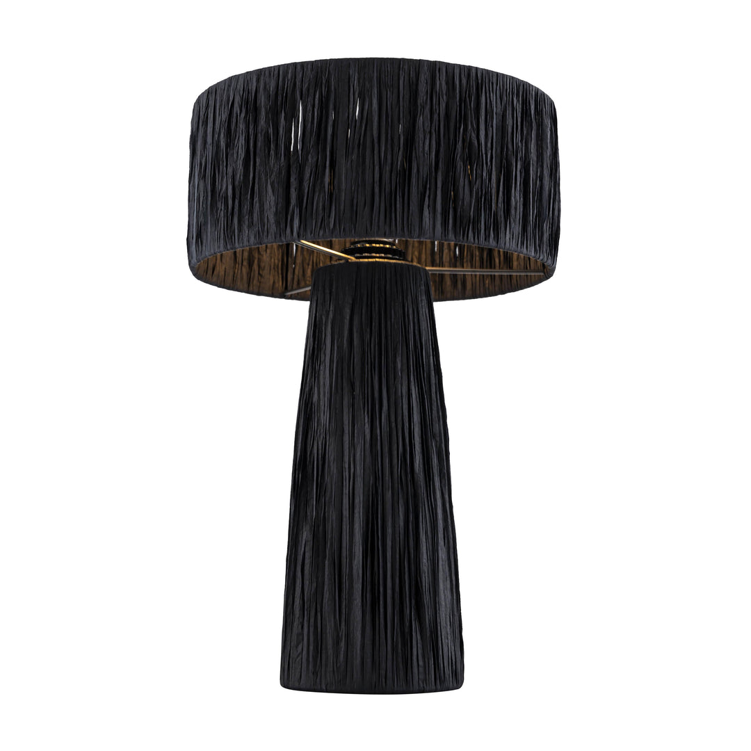Shelby Black Raffia Table Lamp
