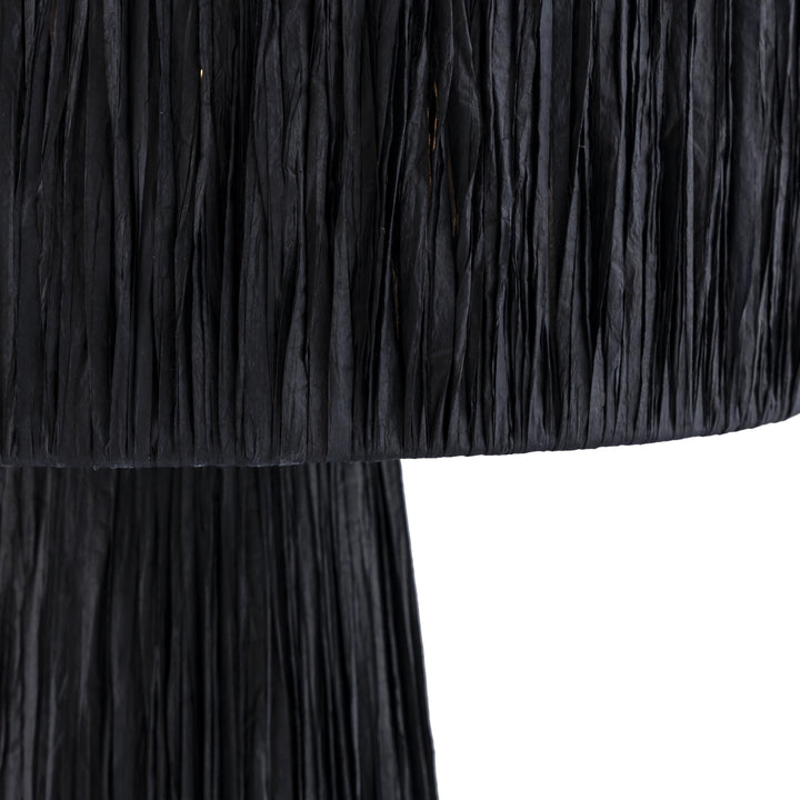 Shelby Black Raffia Table Lamp