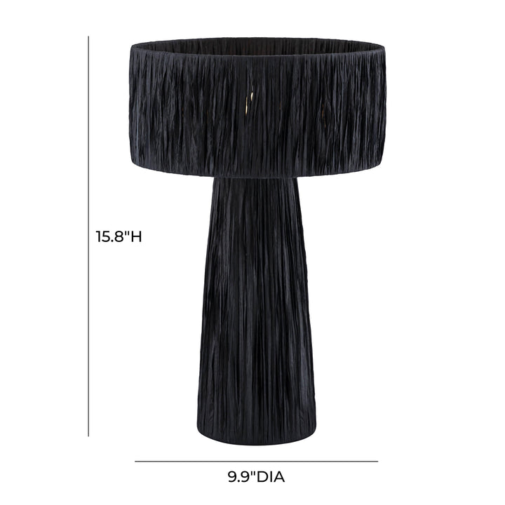 Shelby Black Raffia Table Lamp