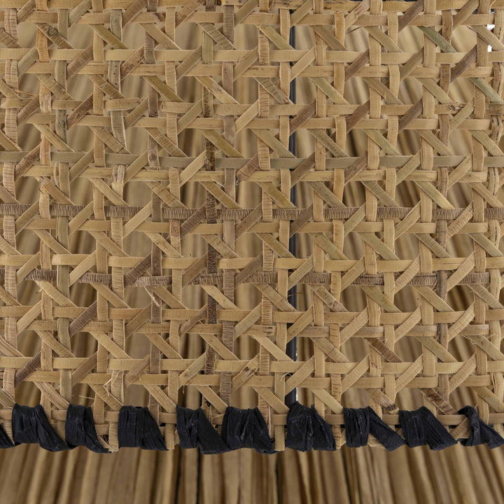 Rylie Natural &amp; Black Raffia Pendant Lamp, view 6