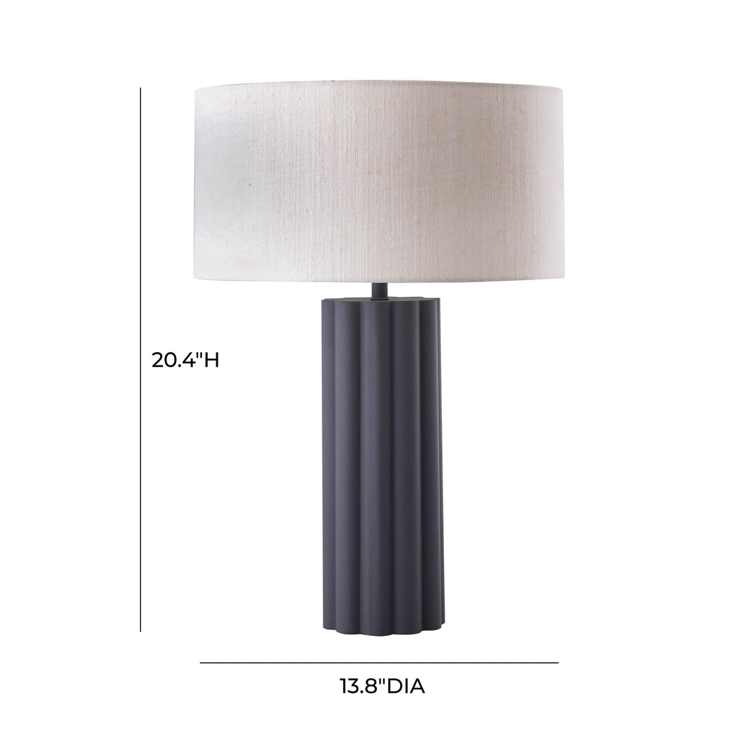 Latur Grey &amp; White Table Lamp