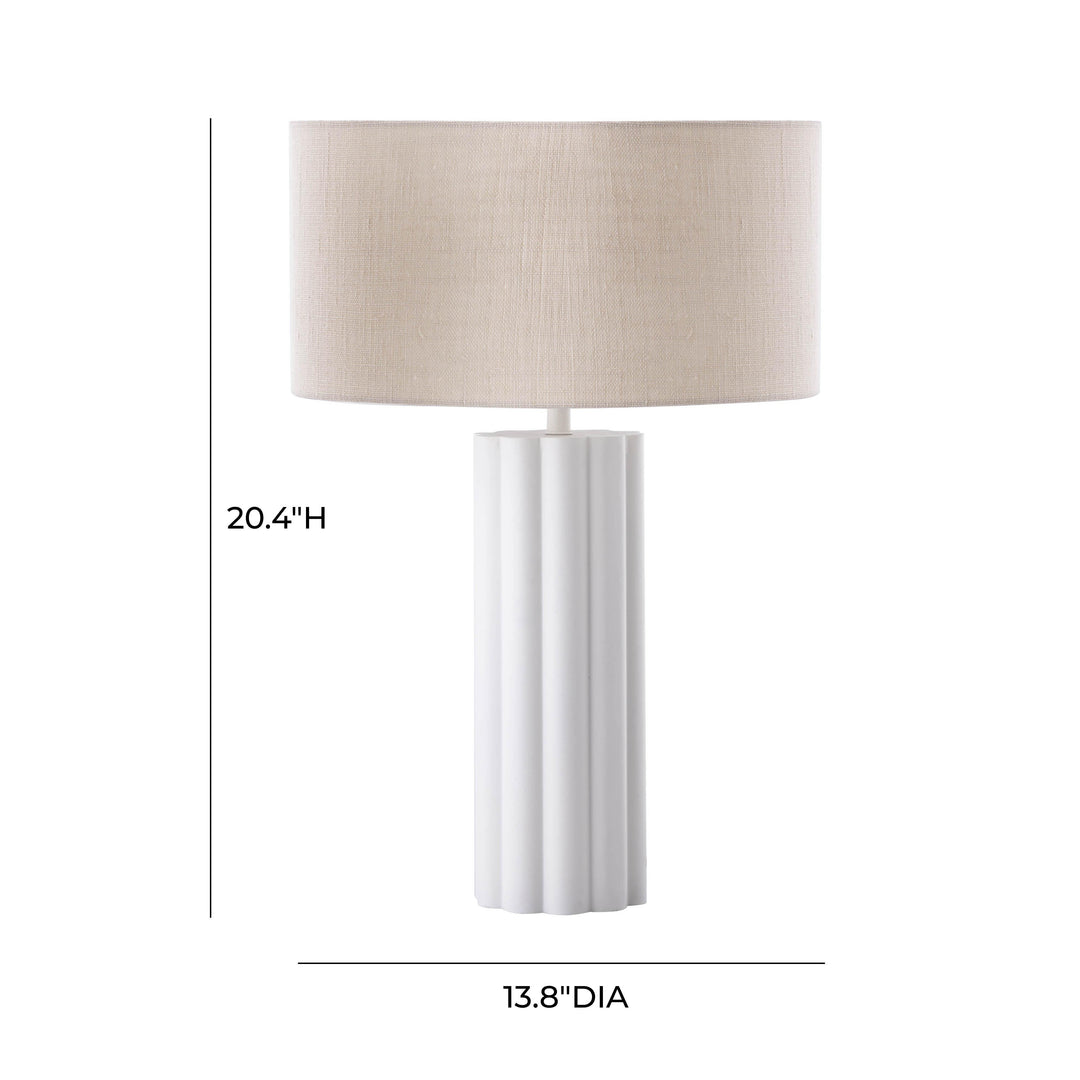 Latur Cream &amp; White Table Lamp