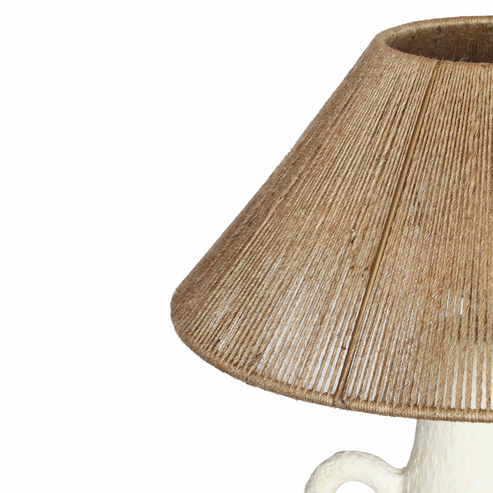 Lalit Natural & White Ceramic Table Lamp, view 4