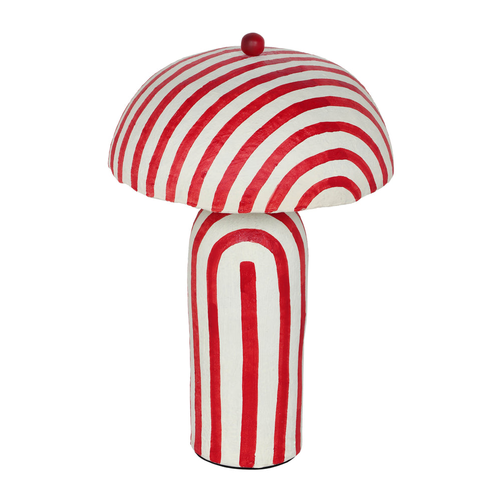 Maiori Striped Papier Mache Table Lamp