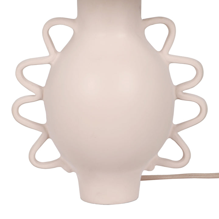 Hazza Cream Pleated Table Lamp