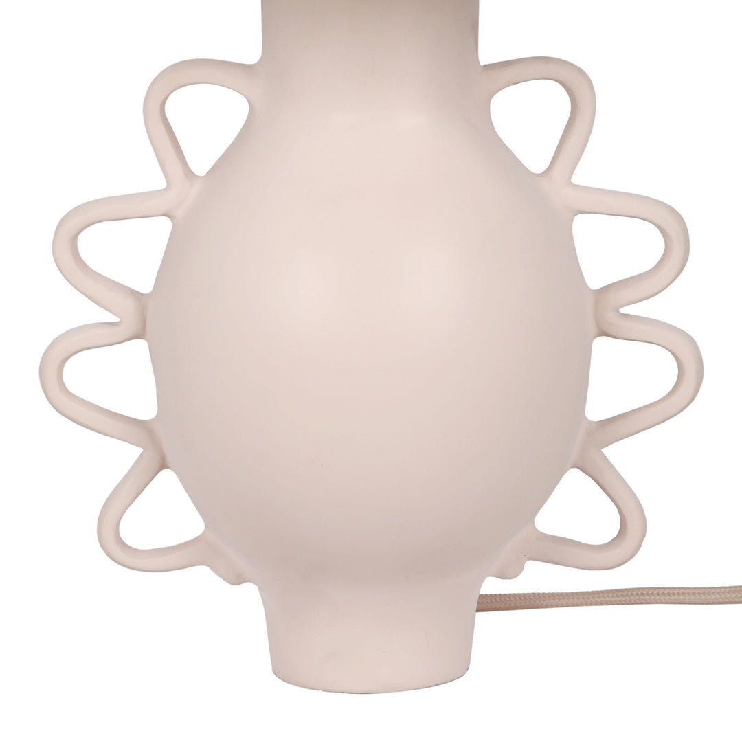Hazza Cream Pleated Table Lamp