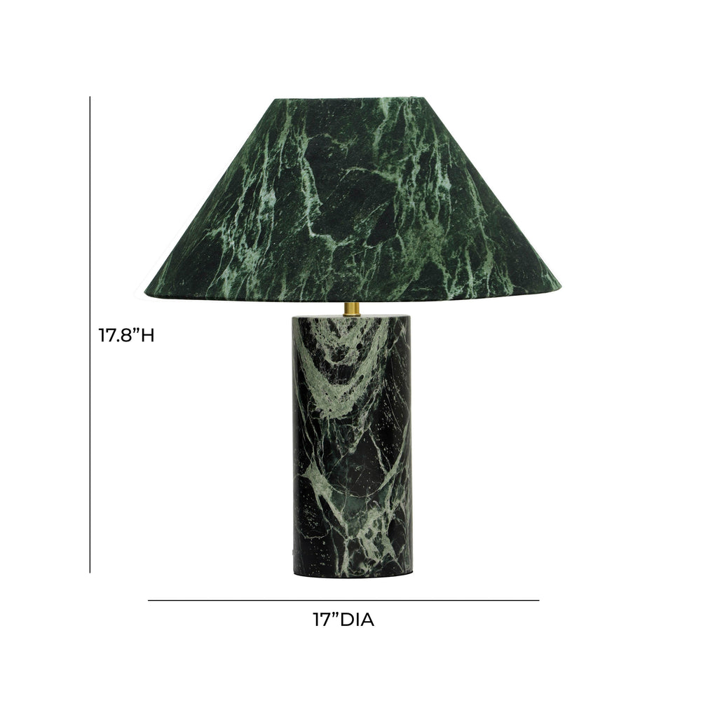 Mable Green Marble Print Table Lamp