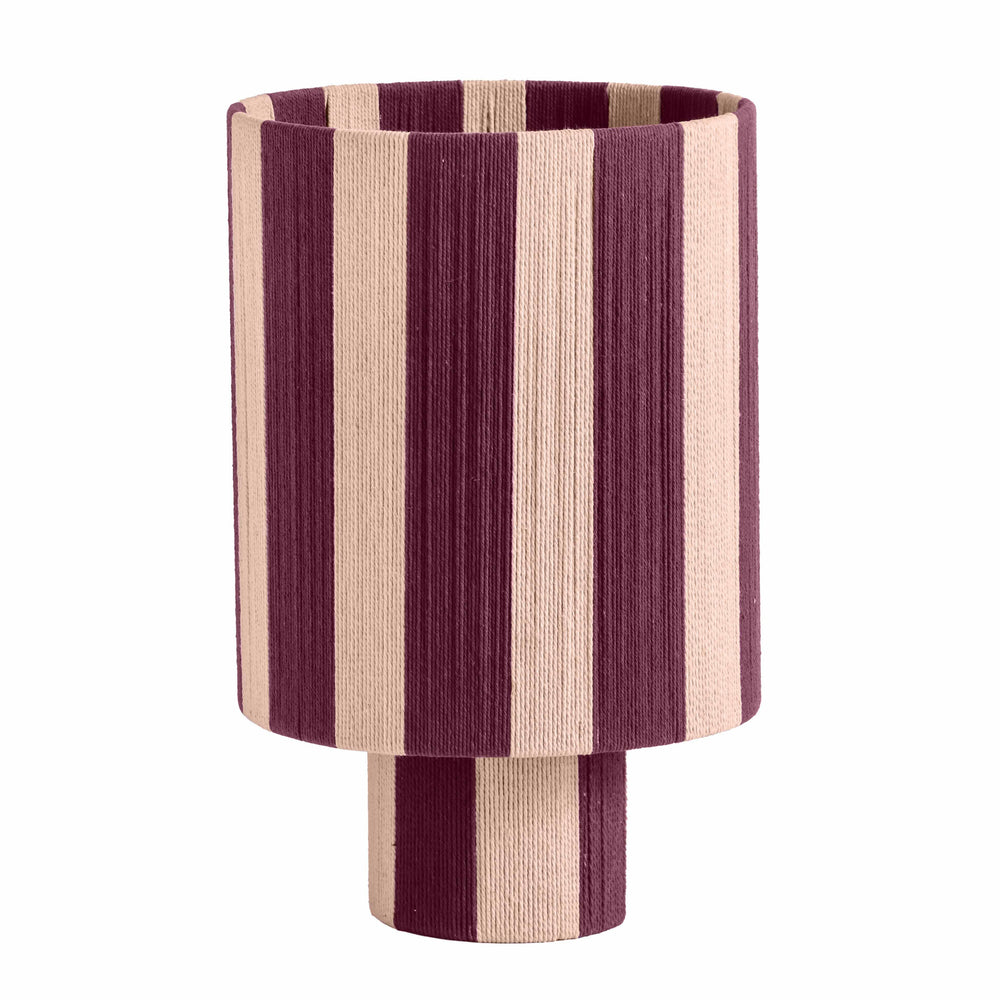 Guinevere Pink &amp; Purple Striped Cotton Table Lamp