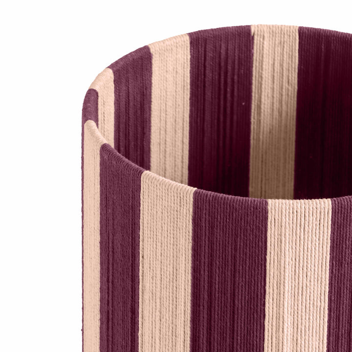 Guinevere Pink &amp;amp; Purple Striped Cotton Table Lamp