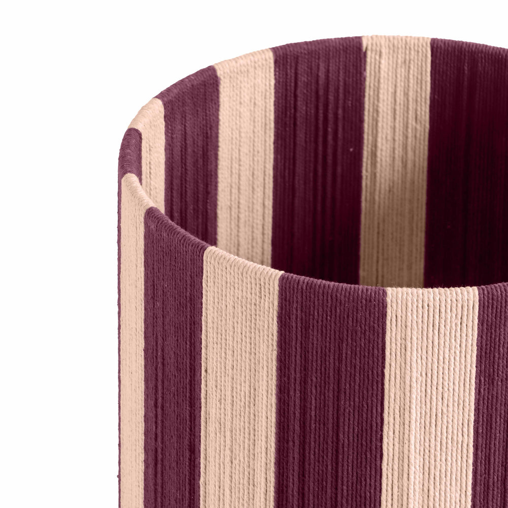 Guinevere Pink &amp; Purple Striped Cotton Table Lamp