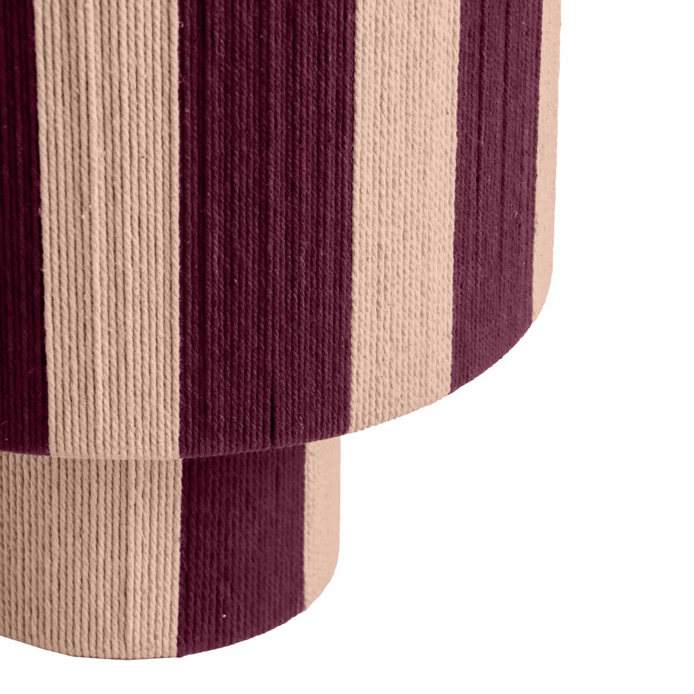 Guinevere Pink &amp; Purple Striped Cotton Table Lamp