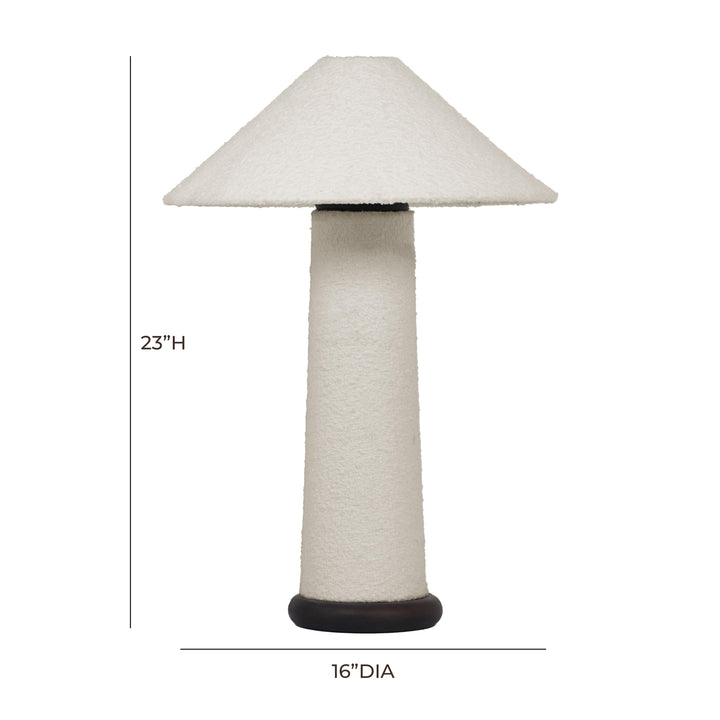 Faith White Boucle Table Lamp