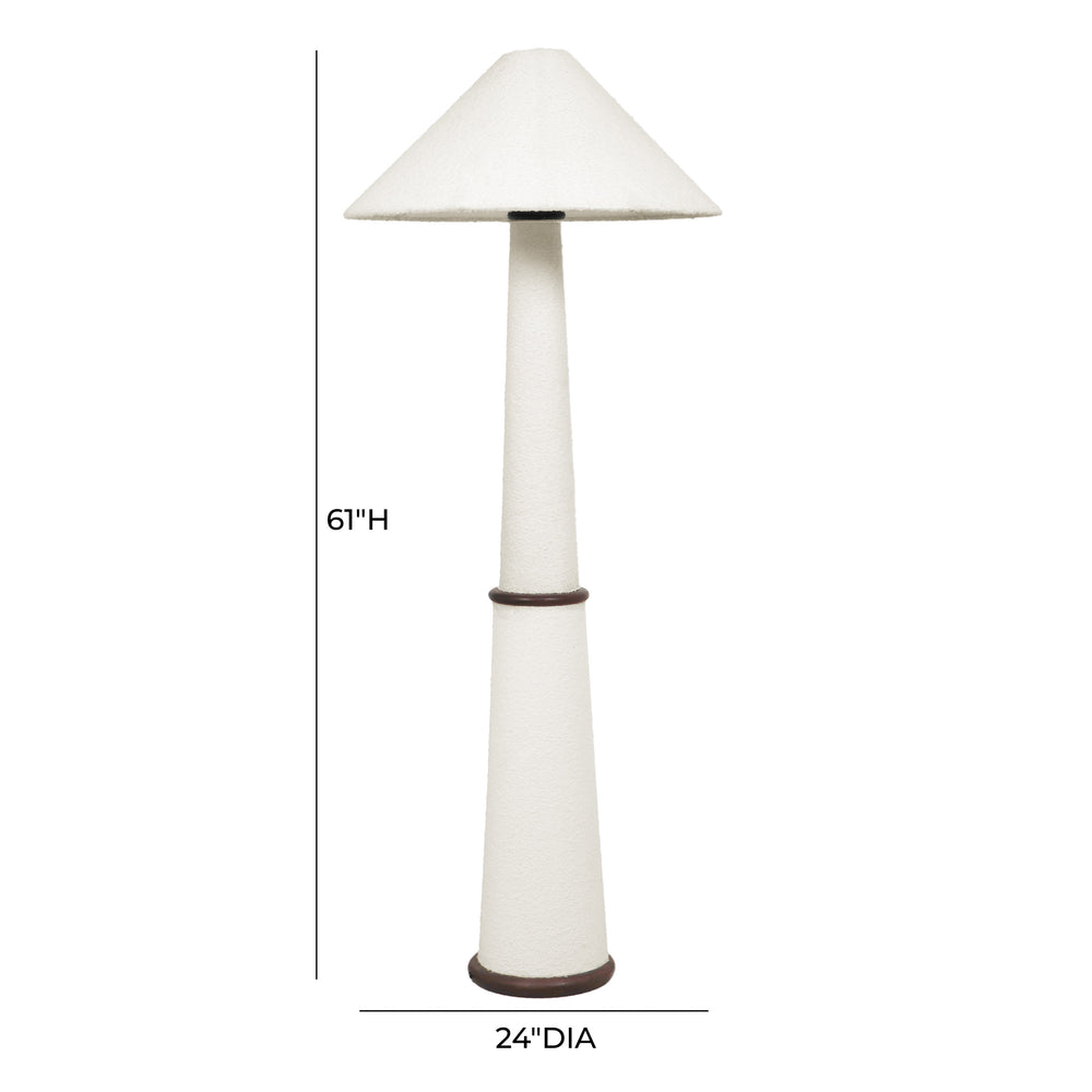 Faith White Boucle Floor Lamp