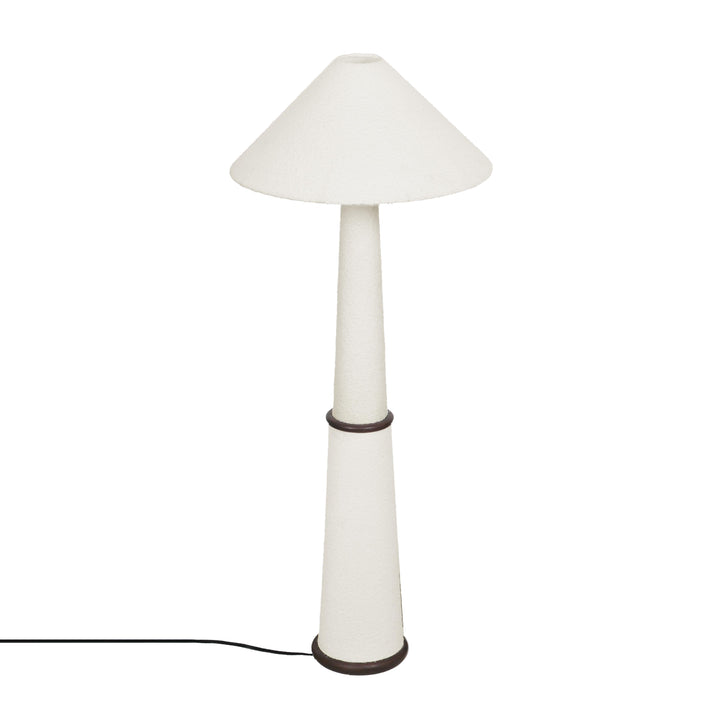 Faith White Boucle Floor Lamp