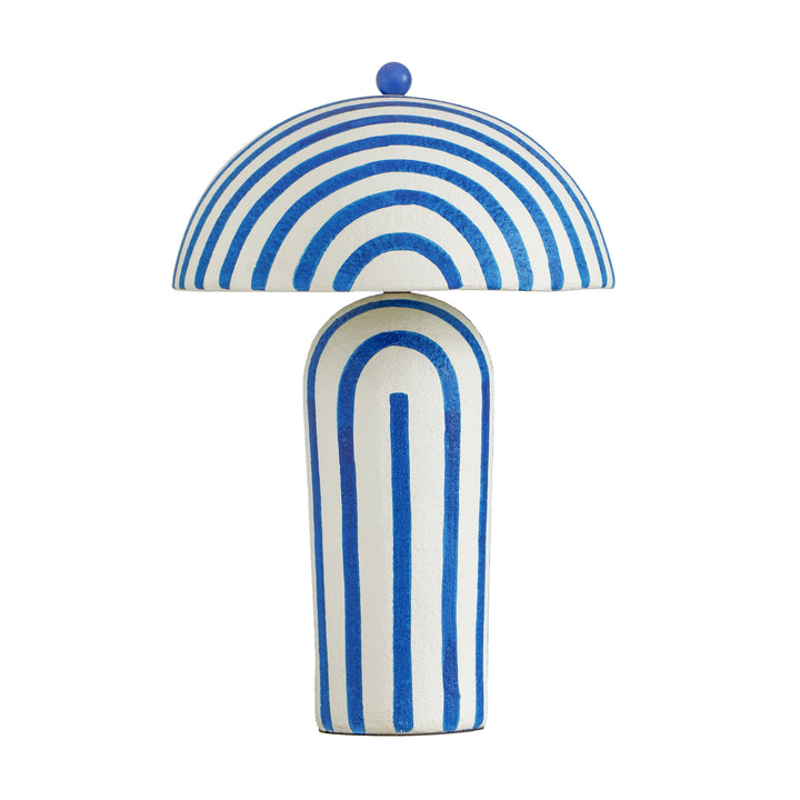Maiori Striped Papier Mache Table Lamp