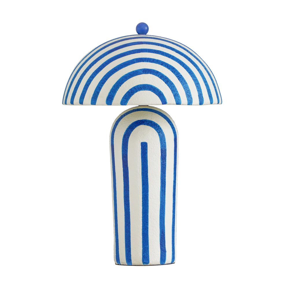 Maiori Striped Papier Mache Table Lamp