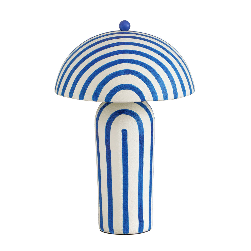 Maiori Striped Papier Mache Table Lamp