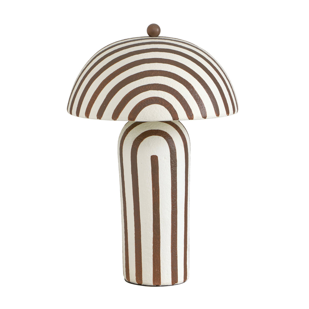 Maiori Striped Papier Mache Table Lamp
