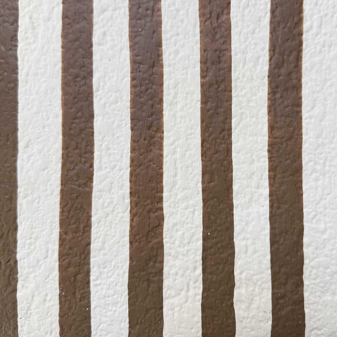 Maiori Brown Striped Papier Mache Table Lamp