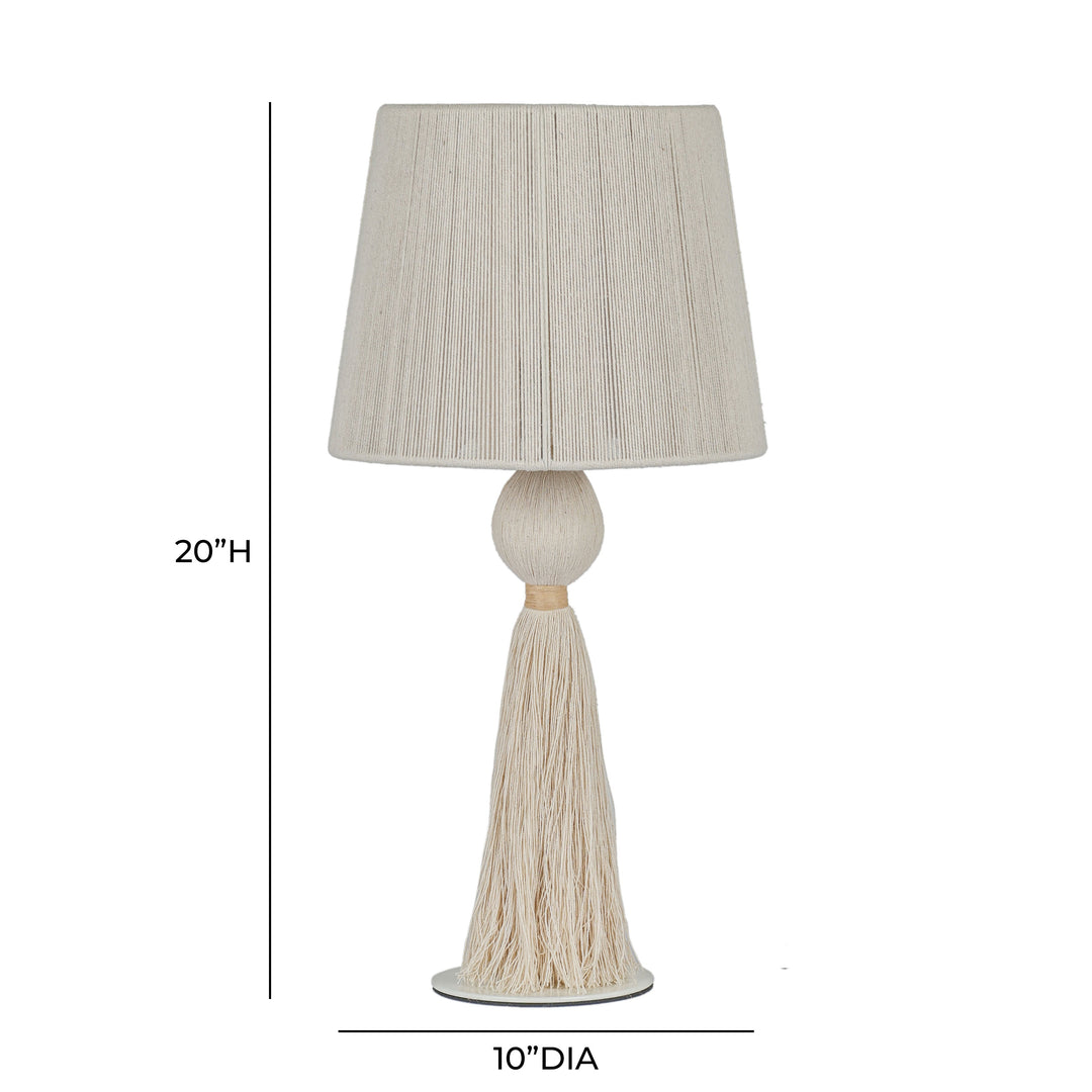 Samba White Cotton Table Lamp