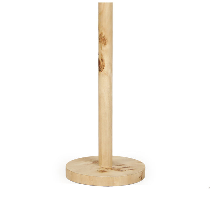 Lamia Natural Burl and Raffia Contract-Grade Table Lamp