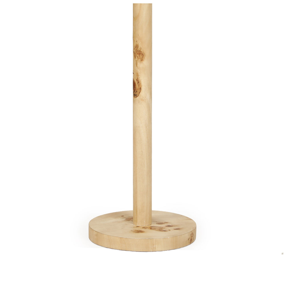 Lamia Natural Burl and Raffia Contract-Grade Table Lamp
