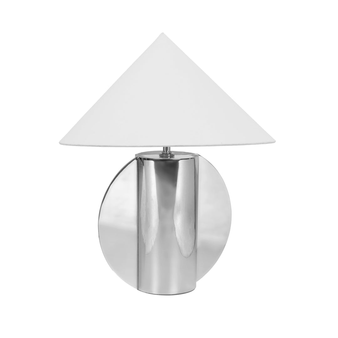 Geo Semi-Circled Chrome Table Lamp