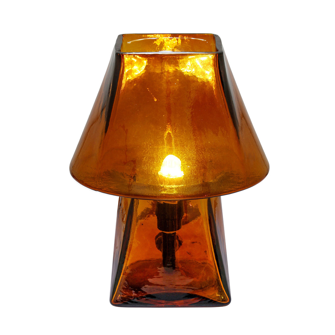Luca Smokey Brown Glass Mini Table Lamp