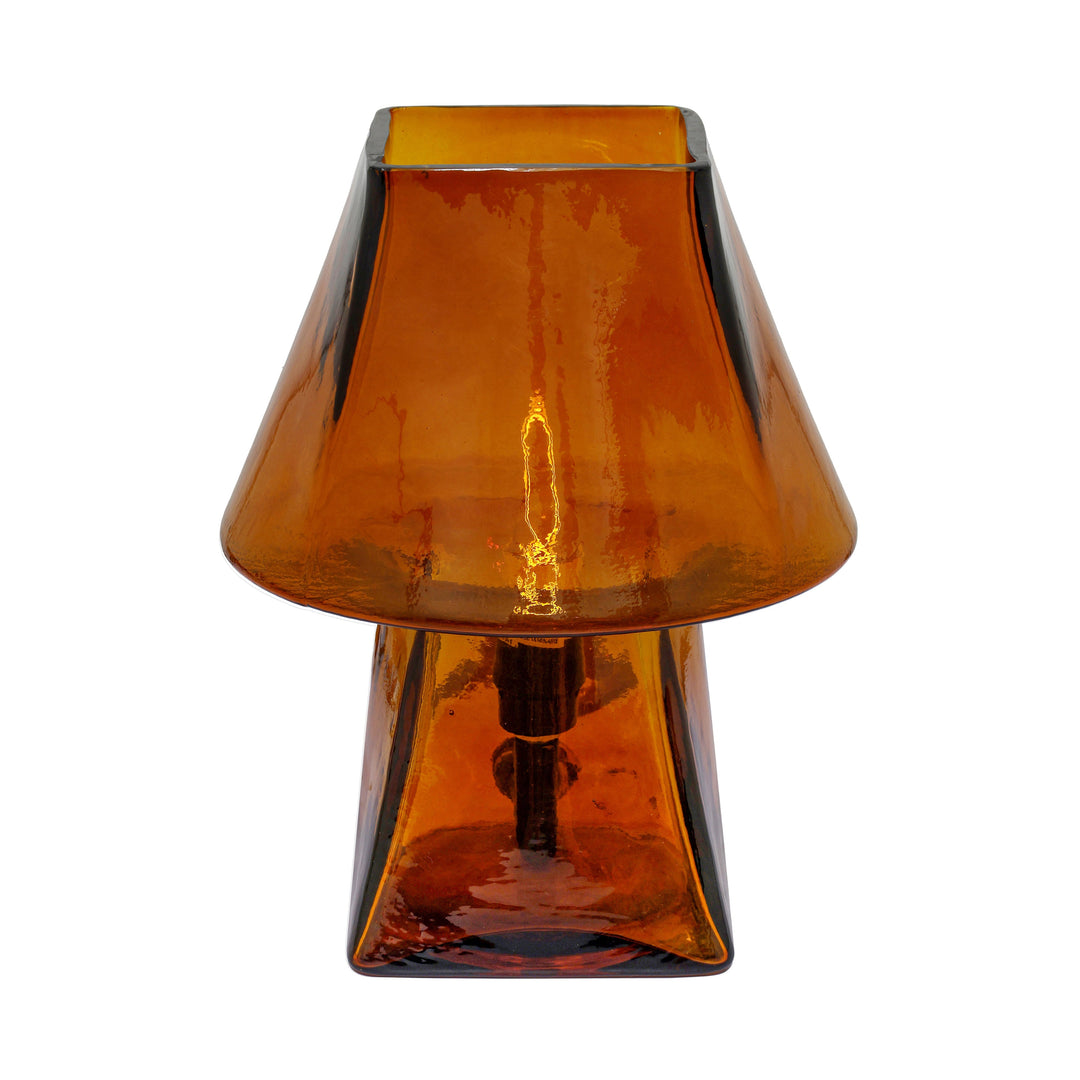 Luca Smokey Brown Glass Mini Table Lamp