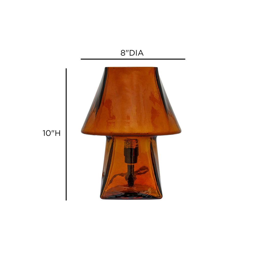 Luca Smokey Brown Glass Mini Table Lamp