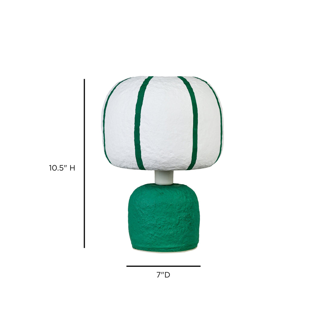 Margate Green Cotton Mache Table Lamp