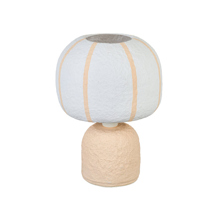 Margate Peach Cotton Mache Table Lamp