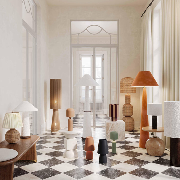 Pallora Cream &amp;amp; Natural Rattan Table Lamp