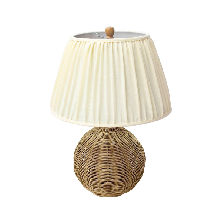 Pallora Cream &amp;amp; Natural Rattan Table Lamp