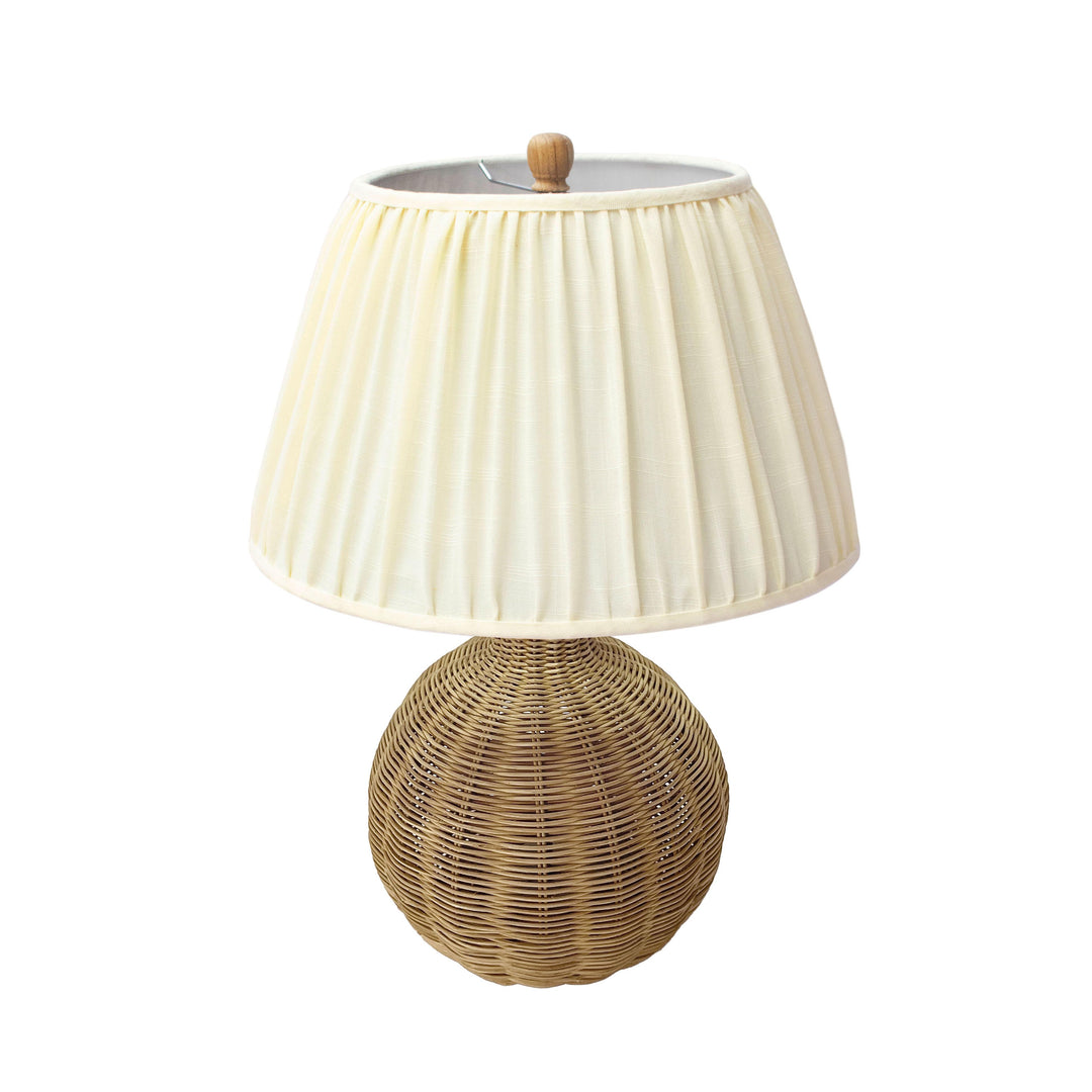 Pallora Cream &amp; Natural Rattan Table Lamp