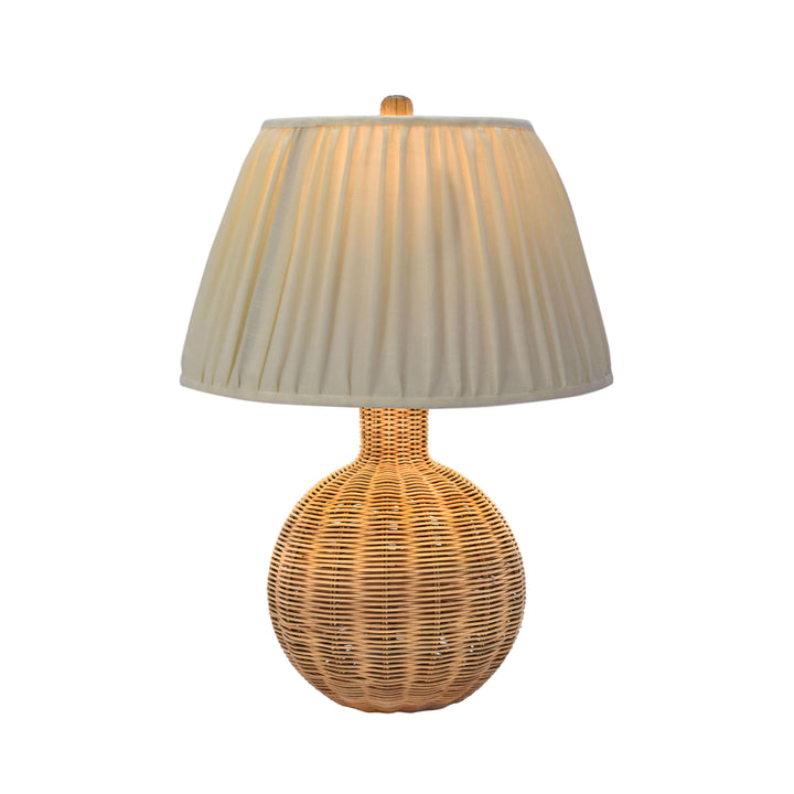 Pallora Cream &amp;amp; Natural Rattan Table Lamp