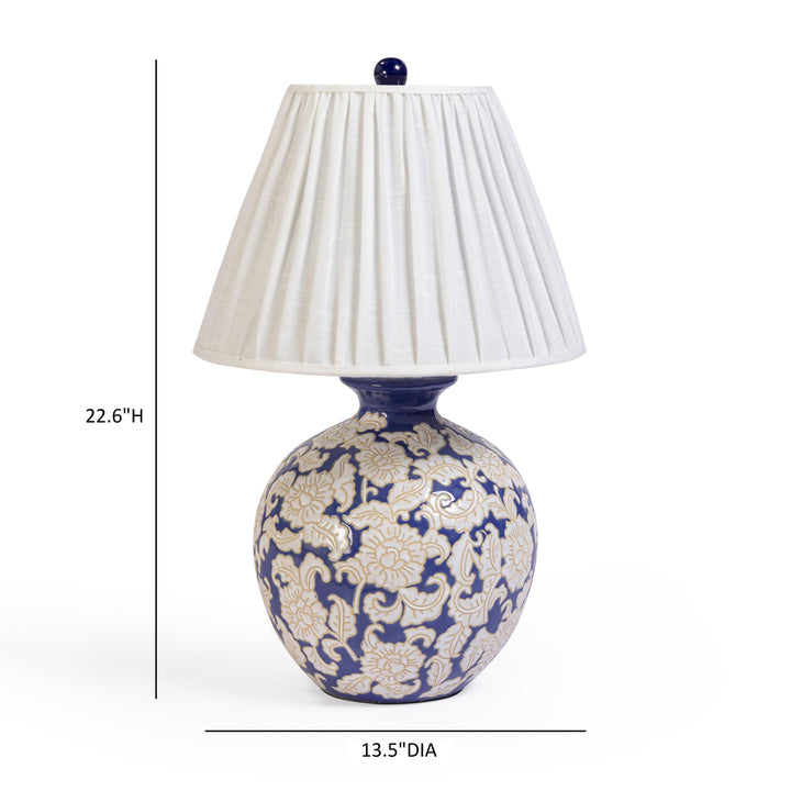 Diana Blue &amp;amp; White Table Lamp