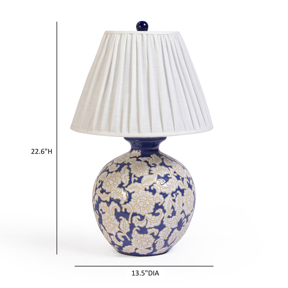Diana Blue &amp; White Table Lamp