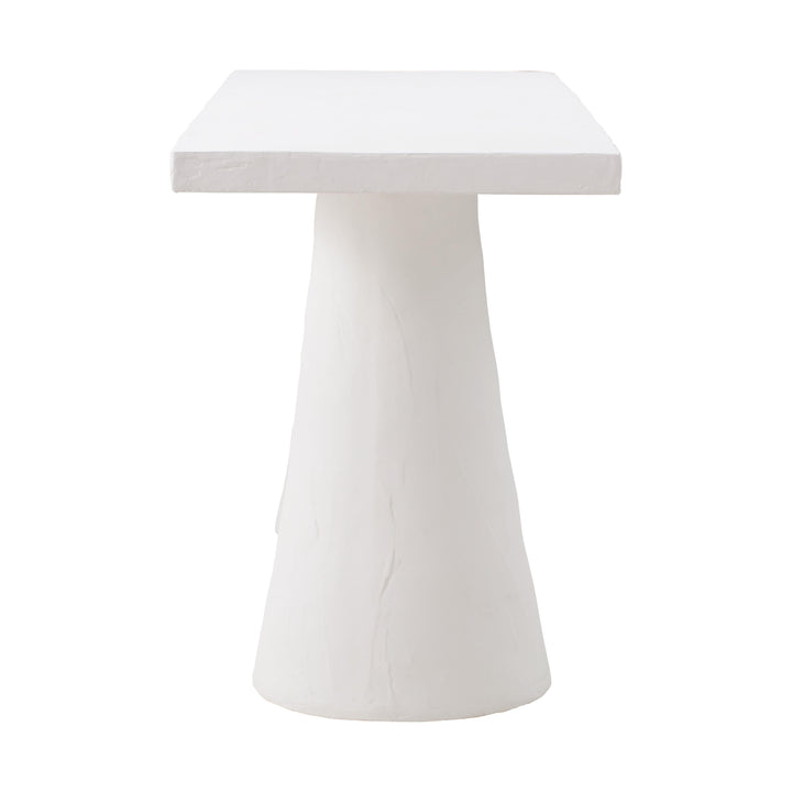 Dayana 68.5" White Faux Plaster Desk