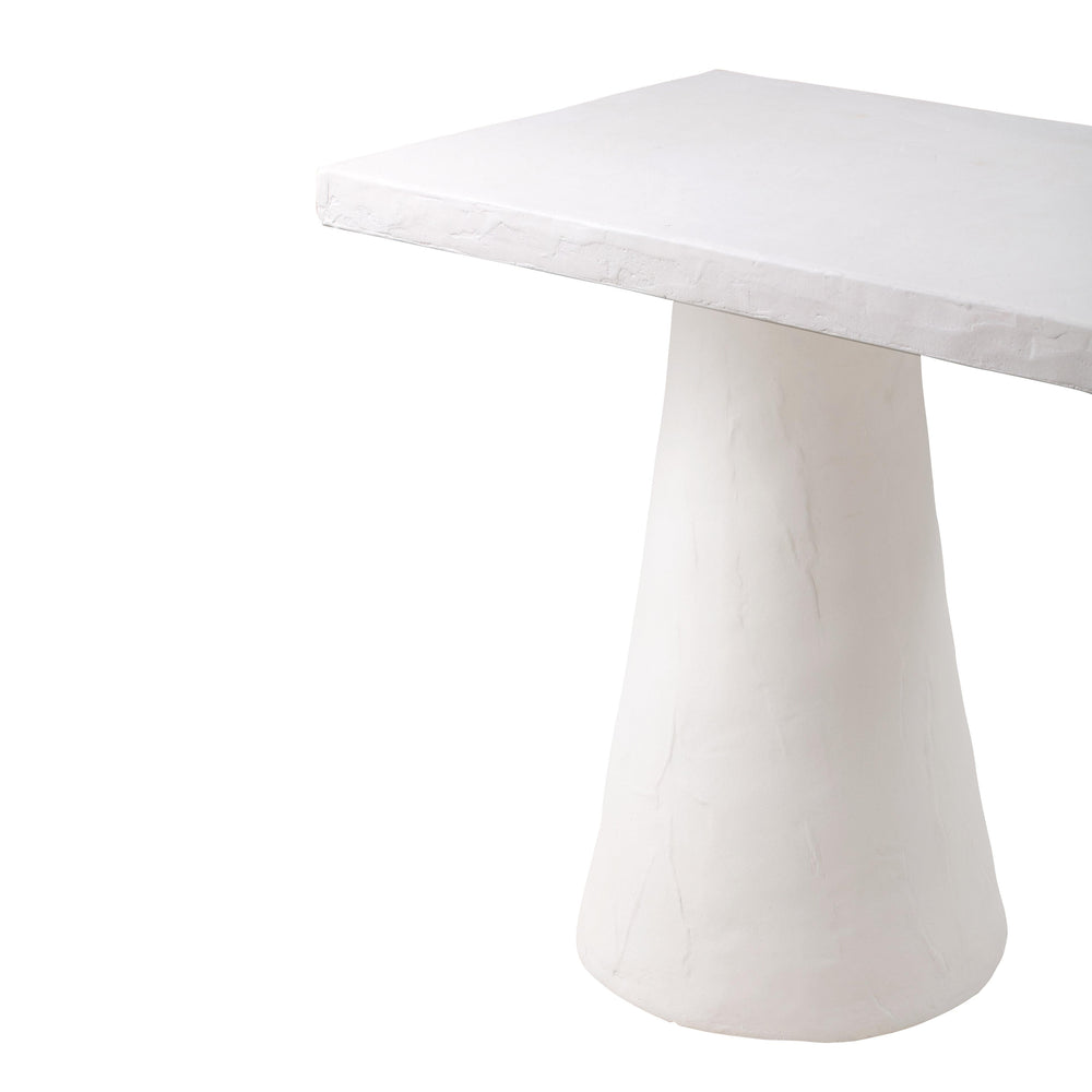 Dayana 68.5" White Faux Plaster Desk
