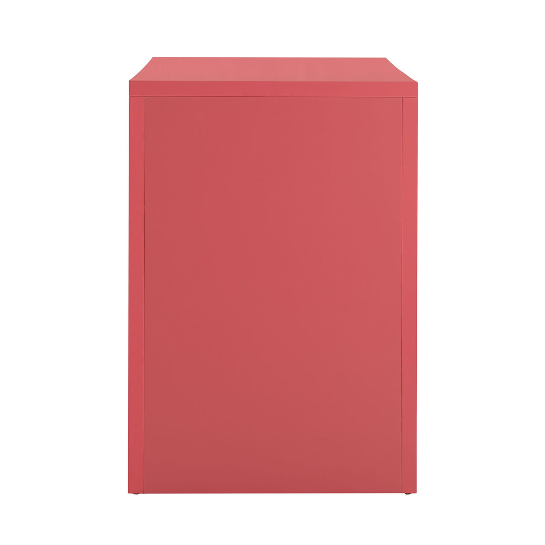 Suzie 62" Pink Rattan Executive Desk With Drawer