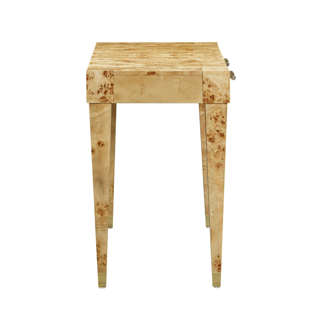 Brandyss 48" Natural Burl 2-Drawer Work Desk